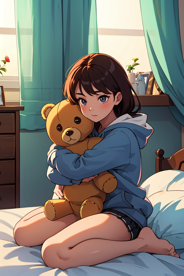 380863-1495471289-(masterpiece, best quality), 1girl, hugging teddy bear, wariza, in room, sunlight, stuffed toy, hoodie.png